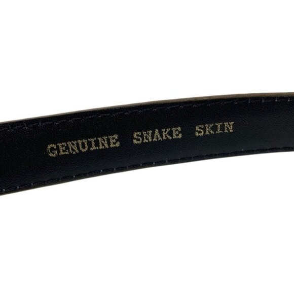 Womens Stunning Geuine Snakeskin Gold Tone Belt w/ Beautiful Buckle Sz 29" - 33" - Picture 5 of 6